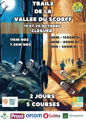 Les 19 & 20 Octobre : Trails de la vallée du scorff 2024